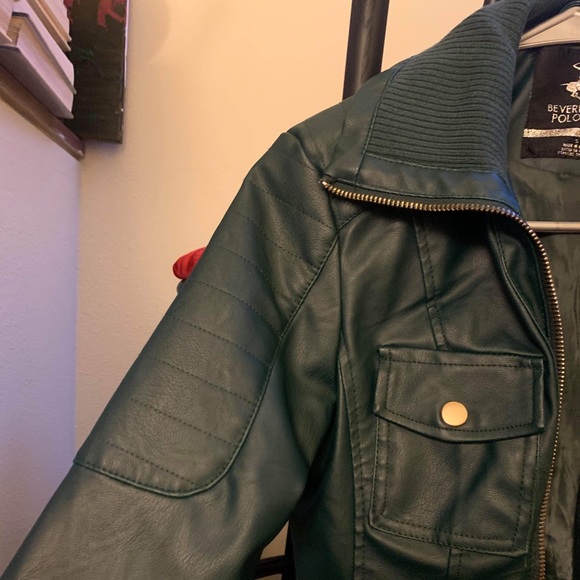 Green leather bomber - Picture 3 of 5